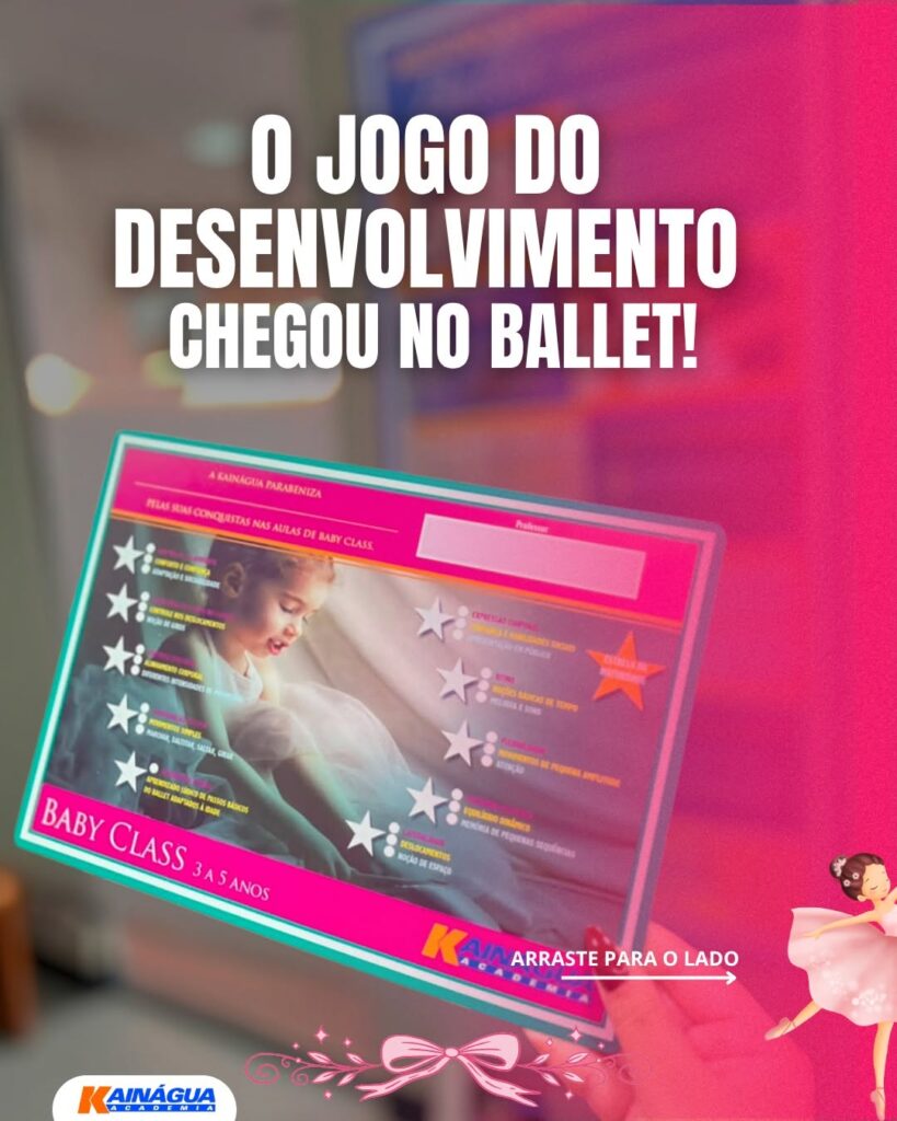 Criança praticando ballet infantil na Kainágua