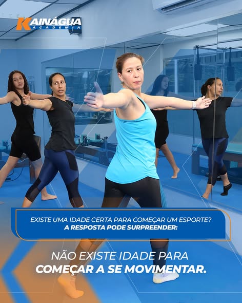 Adulto praticando esporte pela primeira vez na Kainágua Academia