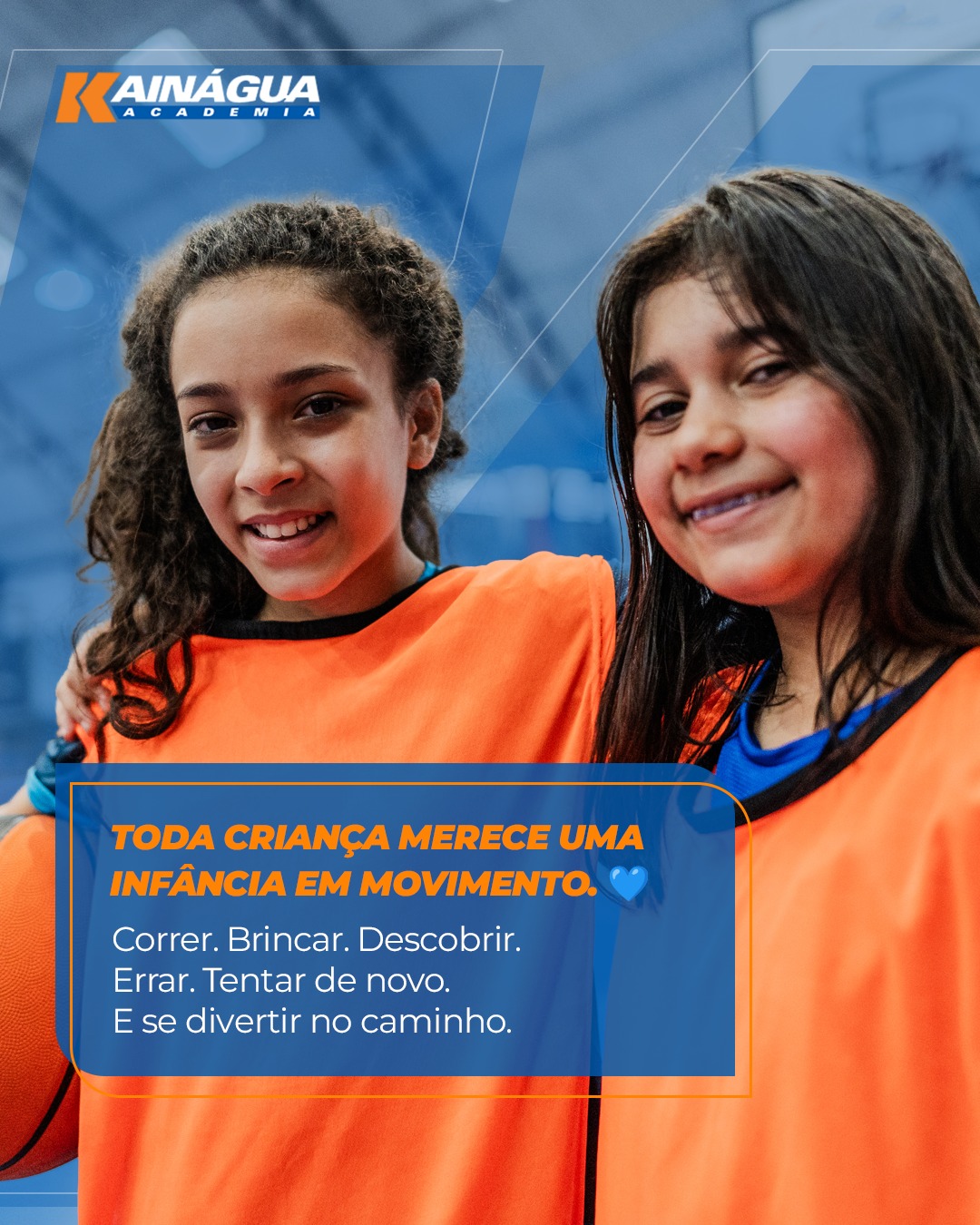 Crianças brincando e se movimentando em comemoração ao Dia das Crianças na Kainágua